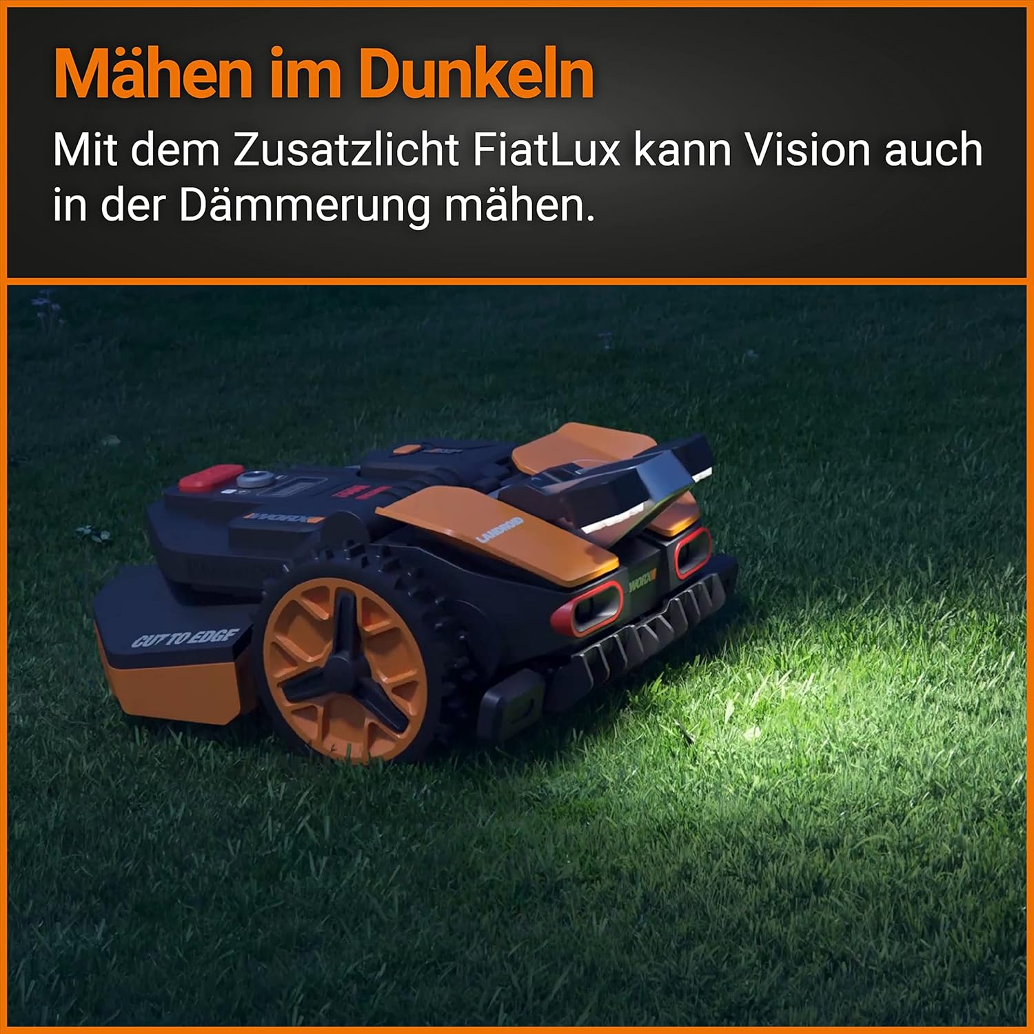 Aktionspaket - Mähroboter + Garage: WORX Landroid Vision M800 intelligenter Mähroboter WR208E.1 ohne Begrenzungskabel inkl. WA0821 Mährobotergarage