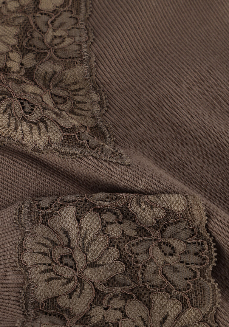 taupe rosemunde top bernadine organic t-shirt lace
