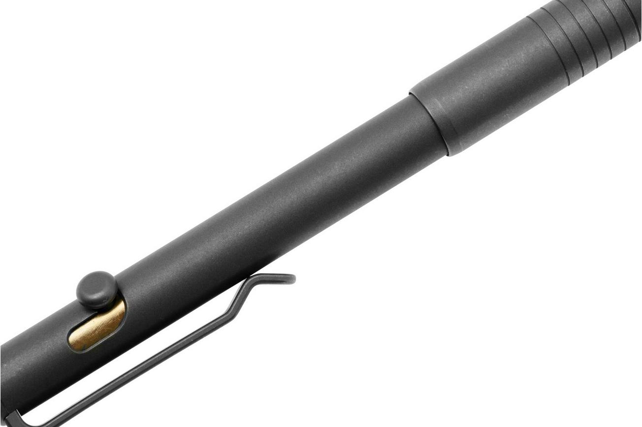 Big Idea Design Bolt Action Pen BA-SW Stonewashed Titanium, auto adjusting everyday carry pen