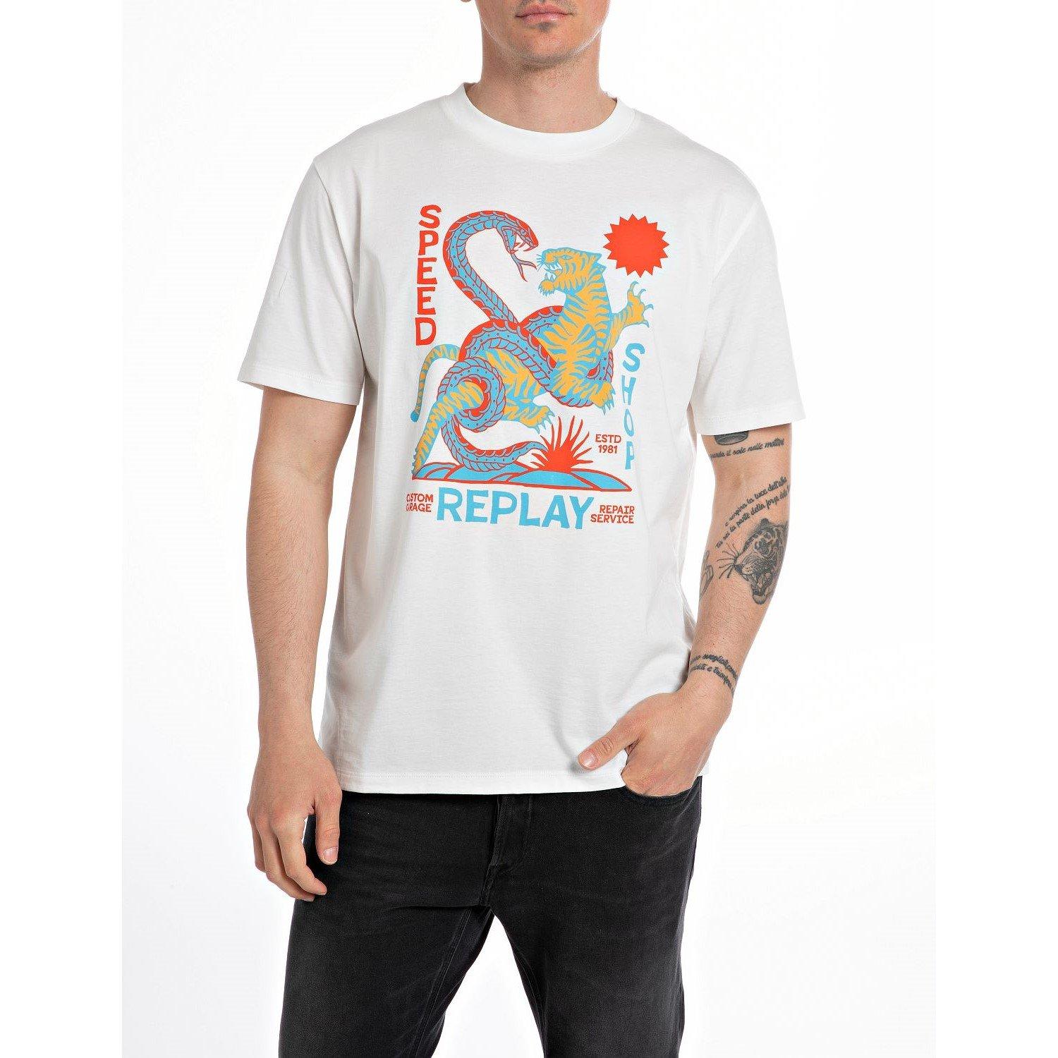 Replay Tiger Snake T Shirt
