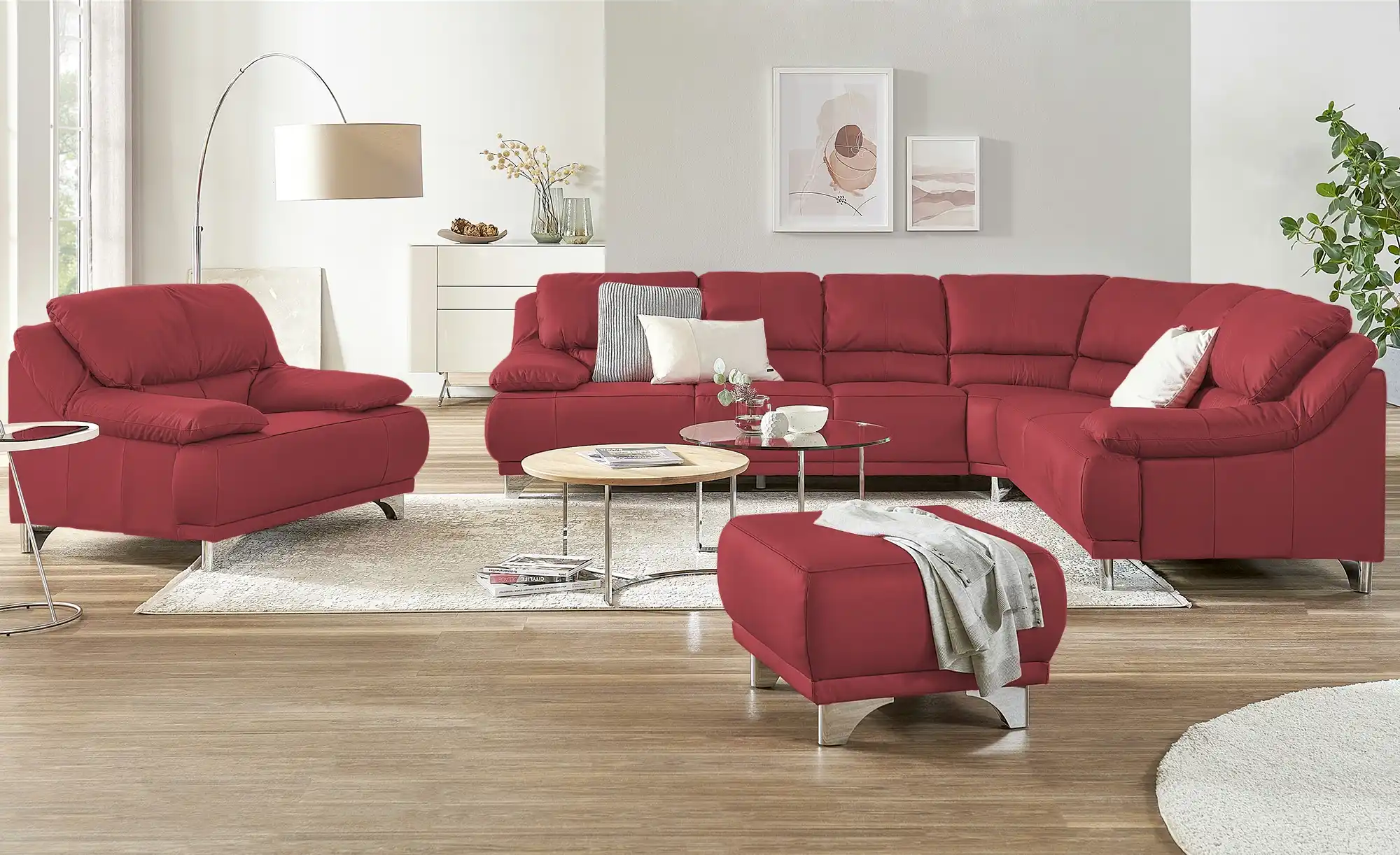 Ecksofa  aus Echtleder Maranello