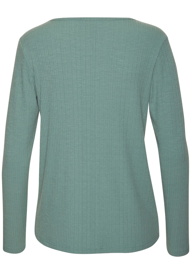 Vivance Langarmshirt »mit modischer Rippstruktur«, aus weichfliessender Qualität mit Viskose