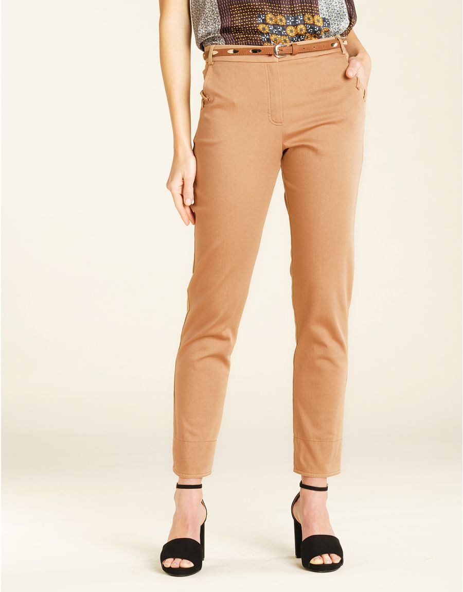 Pantalon en coton beige