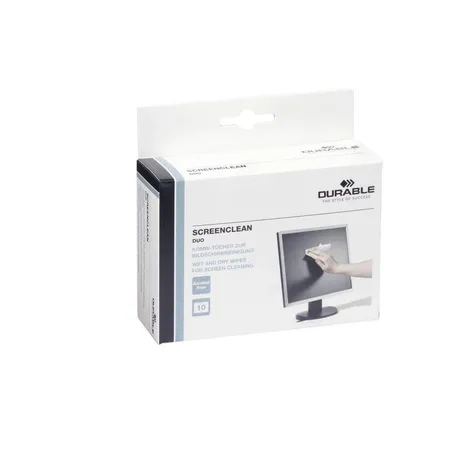 Durable 572102 Bildschirmreiniger Screenclean Duo, weiß