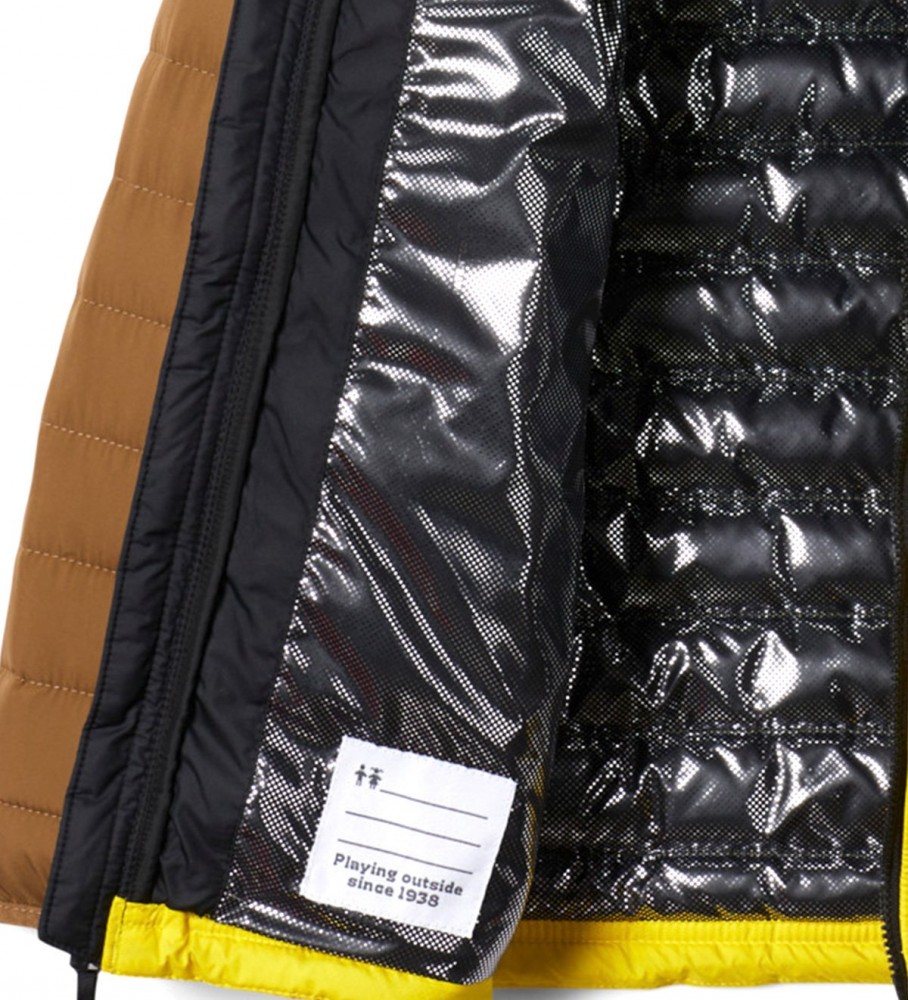 Jaqueta com capuz Columbia Powder Lite, amarela