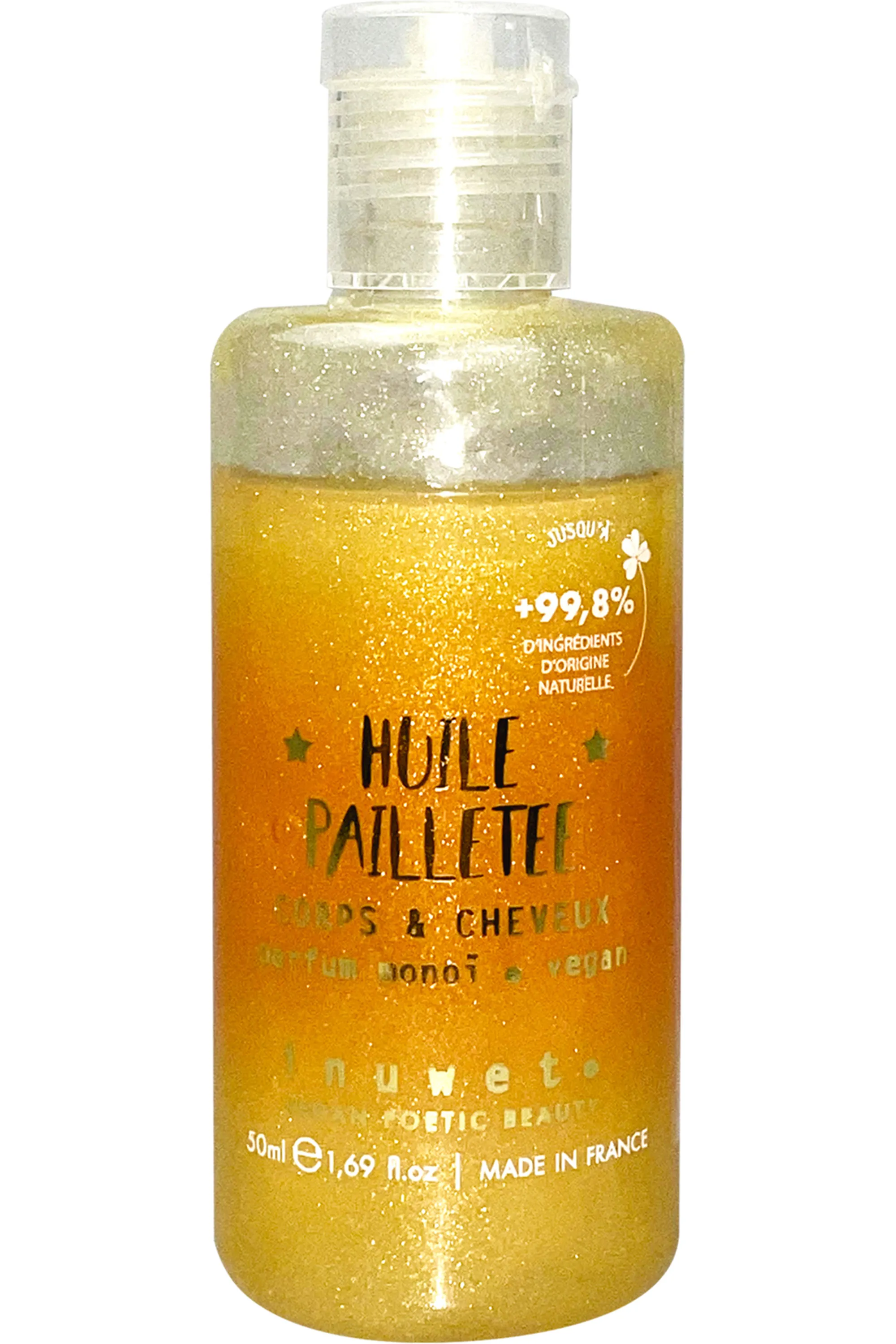 Inuwet (In Unicorn We Trust) Huile pailletée corps & cheveux parfum Monoï-50 ml