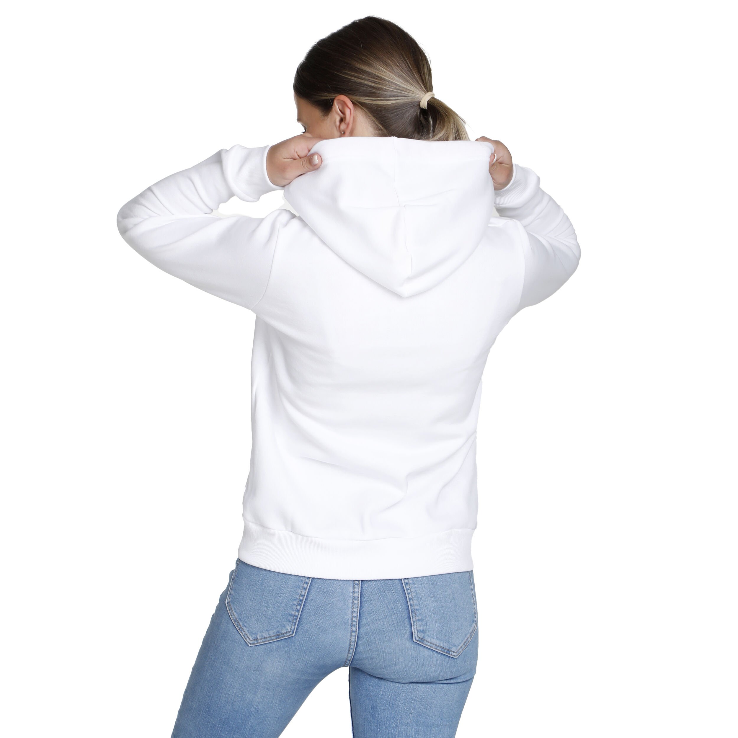 Tennis-Point Logo Sweat À Capuche Femmes - Blanc , Pink