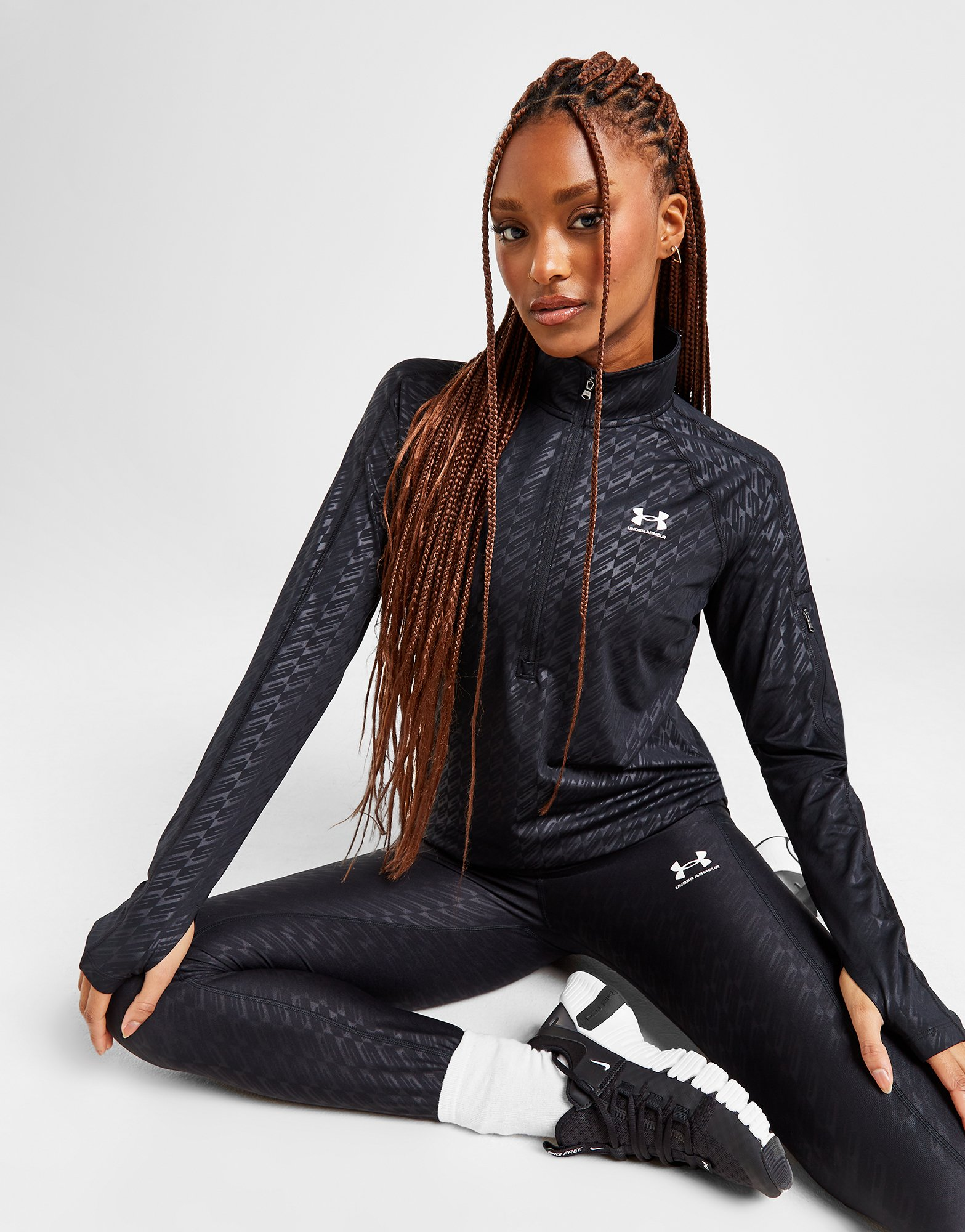Under Armour Haut Zippé Imprimé Emboss Femme