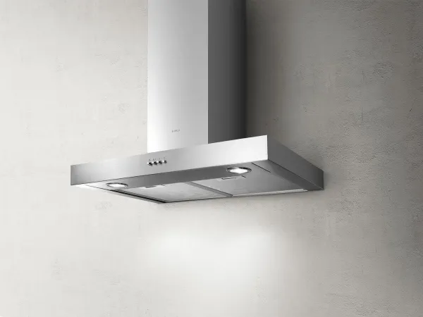 Elica Spot NG H6 IX/A/60 - Hætte - skorsten flad - bredde: 59.8 cm - dybde: 45 cm - udtrækning og recirkulation (-) - rustfrit stål