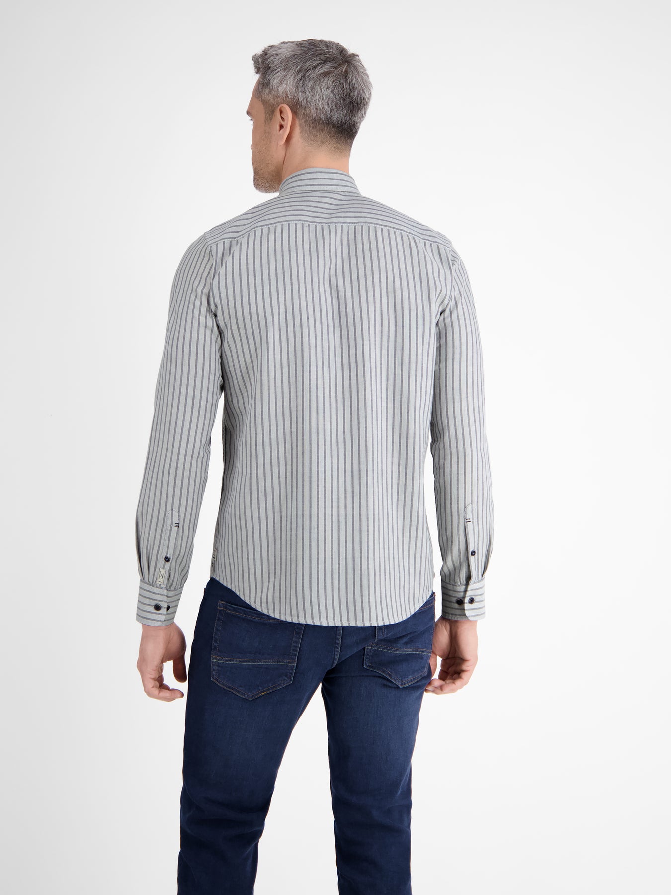 Gestreiftes Herren Langarmhemd