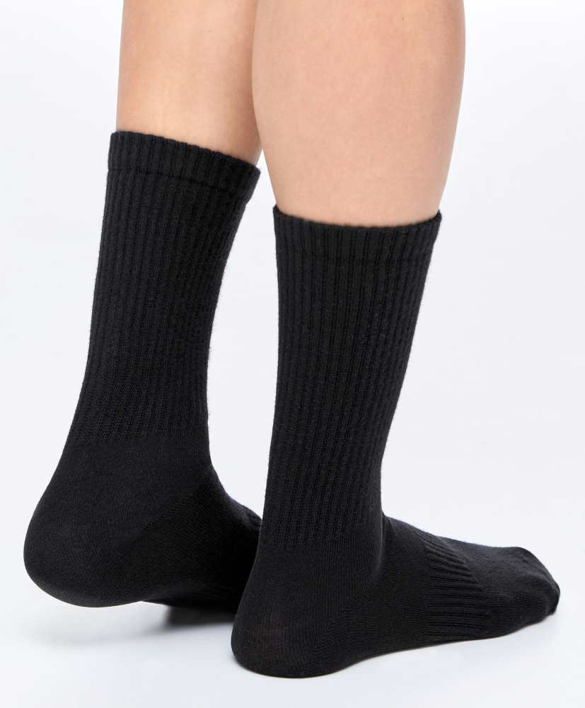 3 pares de meias esportivas clássicas de algodão