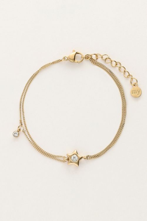 Minimalistische armband met ster & strass