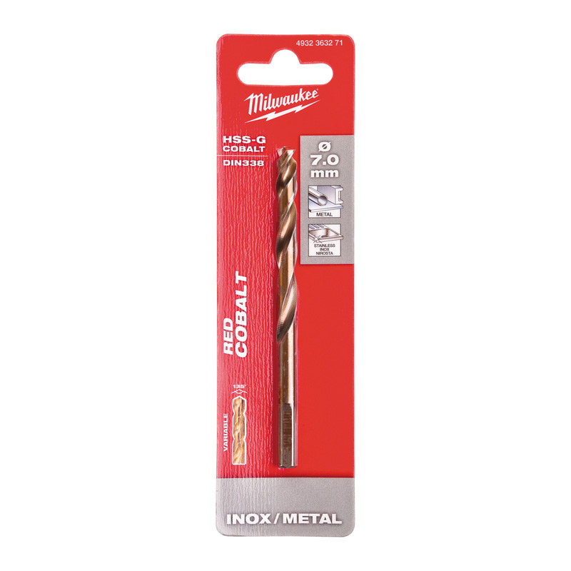 Milwaukee metaalboor HSS-GC RED Cobalt 7x109mm*