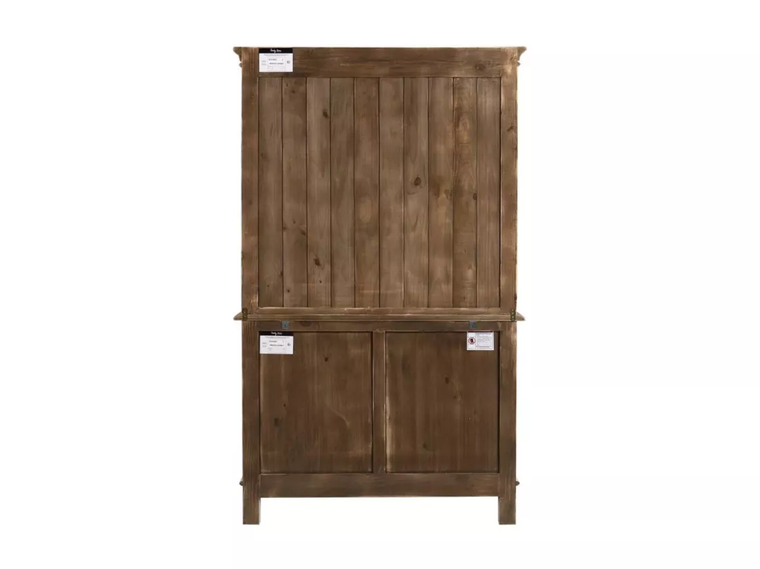Buffet vaisselier 2 portes vitrées Bois Blanc - Château Interior's
