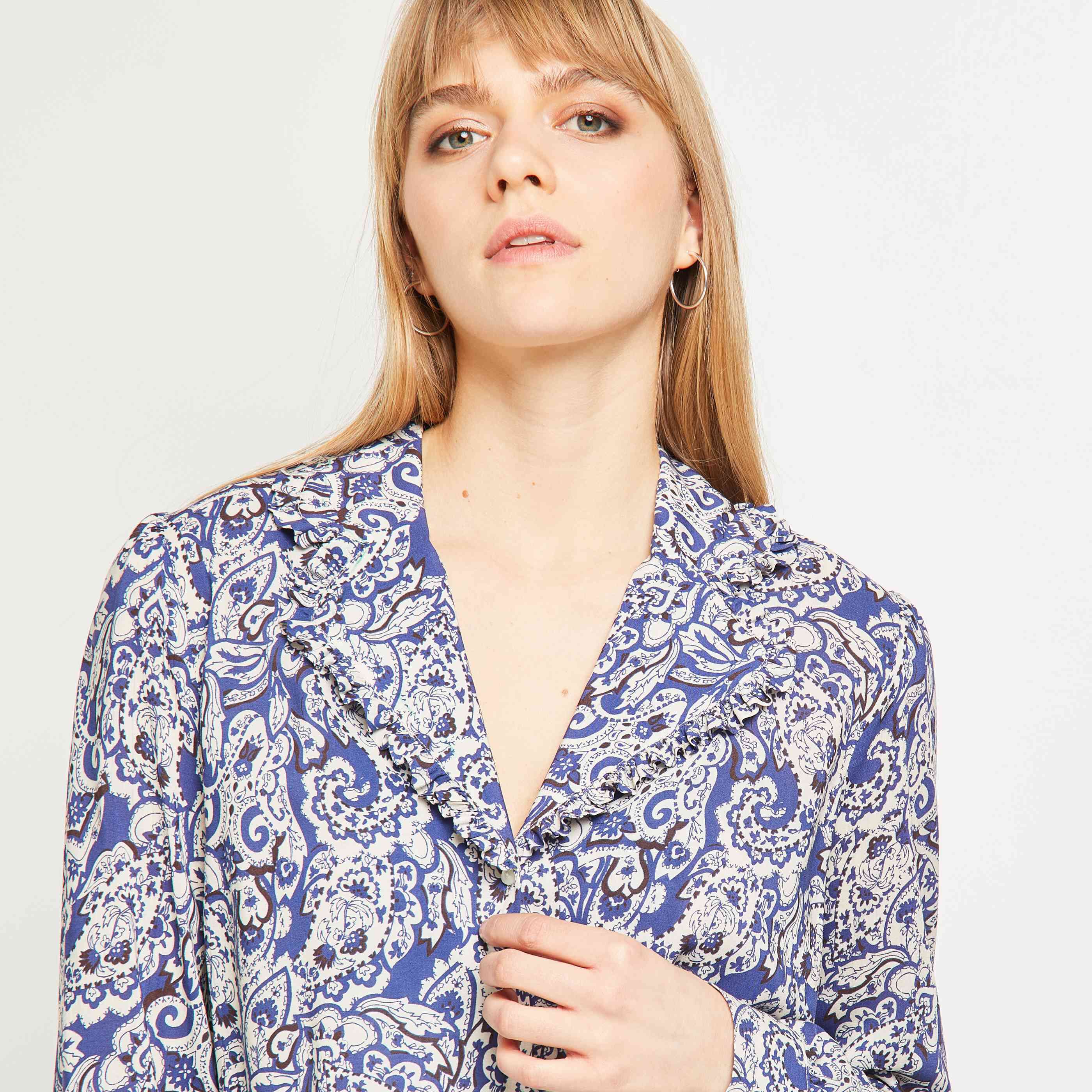 Chemise à volants femme - IMPRIME