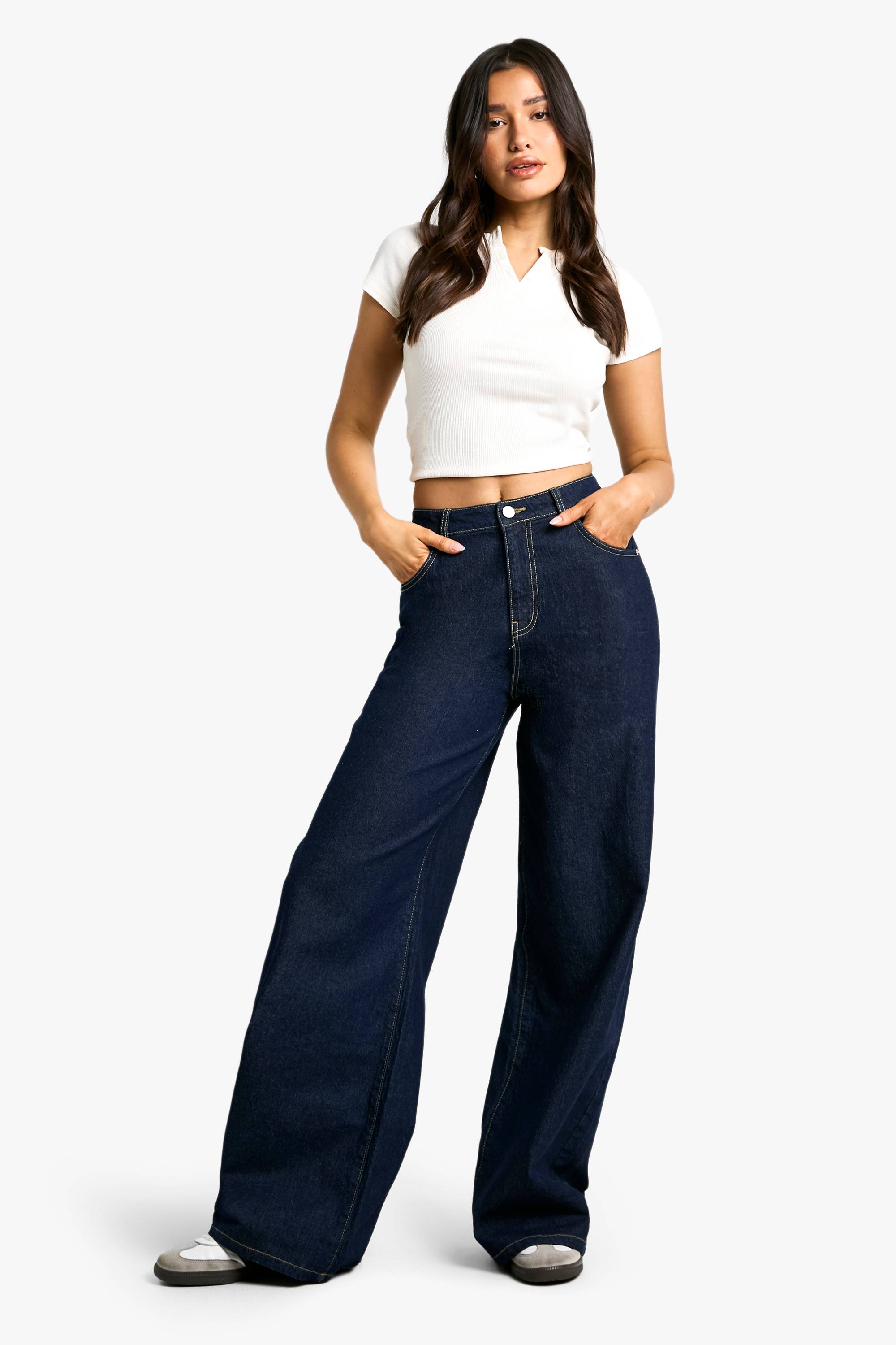 boohoo Jean Basique Super Large pour Personnes Grandes