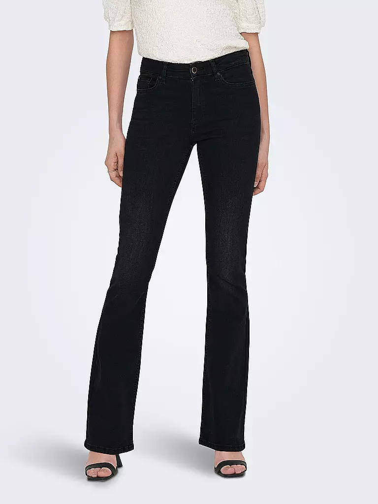 ONLY Jeans Flared Fit ONLBLUSH schwarz