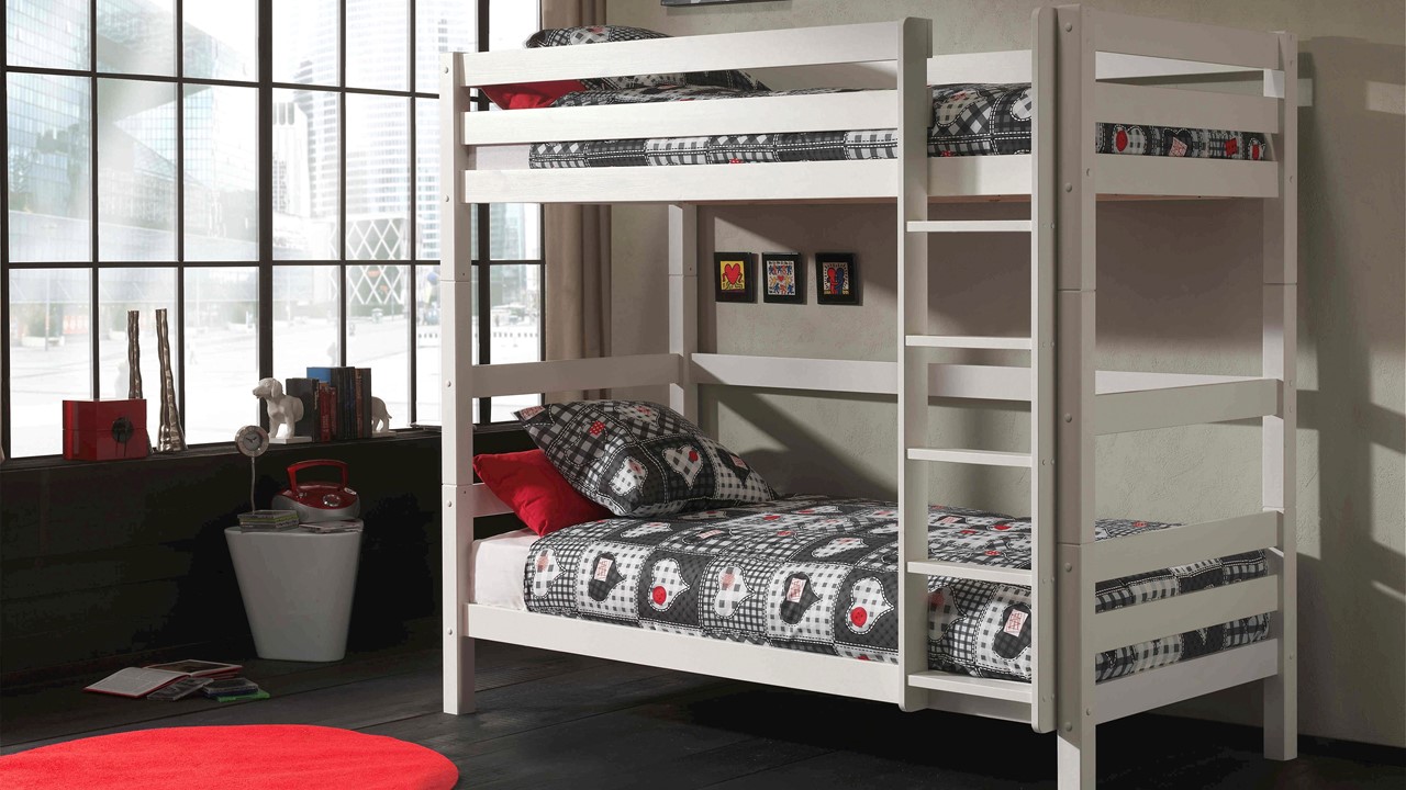 Stapelbed Pino 180 cm hoog wit