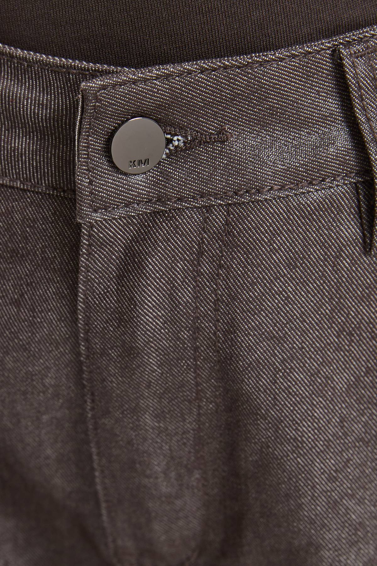 KarenMillen Jean Barrel En Denim Enduit Métallisé