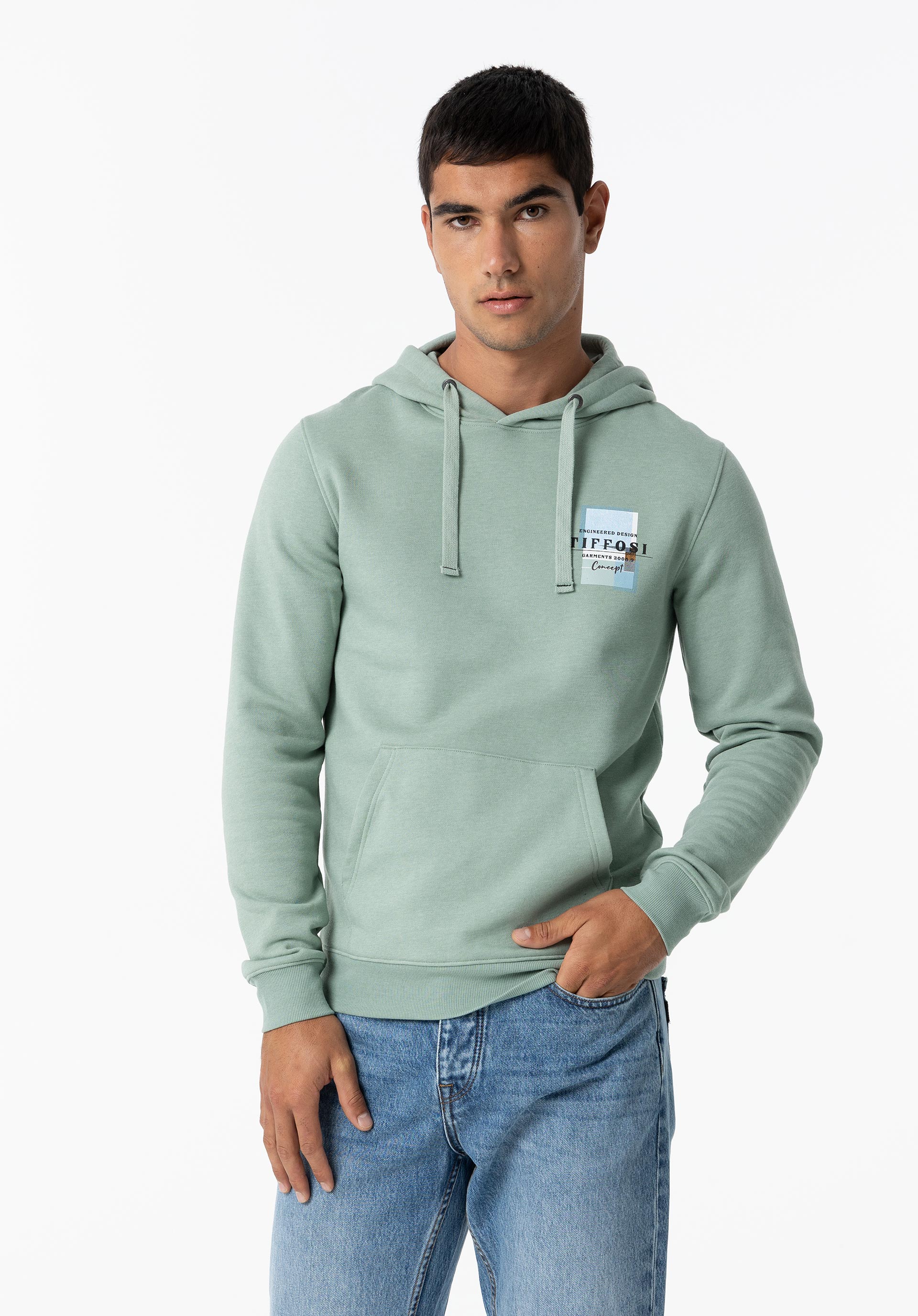 Hoodie com Estampado Frontal