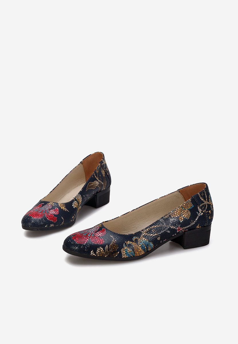 Chaussures femme en cuir naturel multicolores Montremy