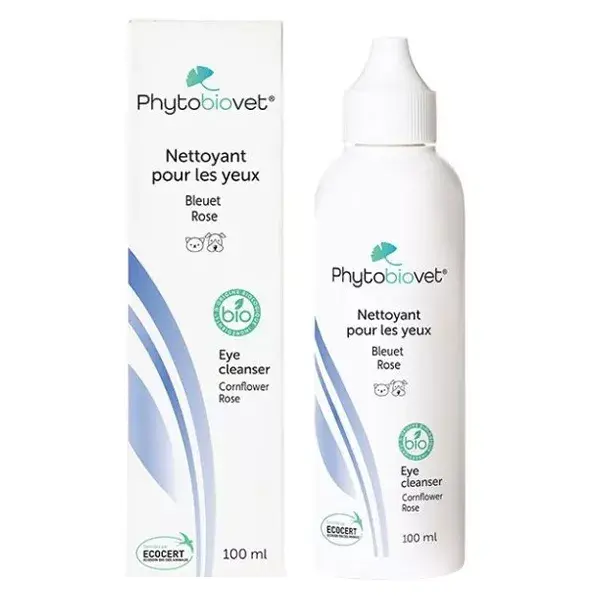 Phytobiovet Solução Orgânica para Limpeza Ocular de Cães e Gatos 100ml