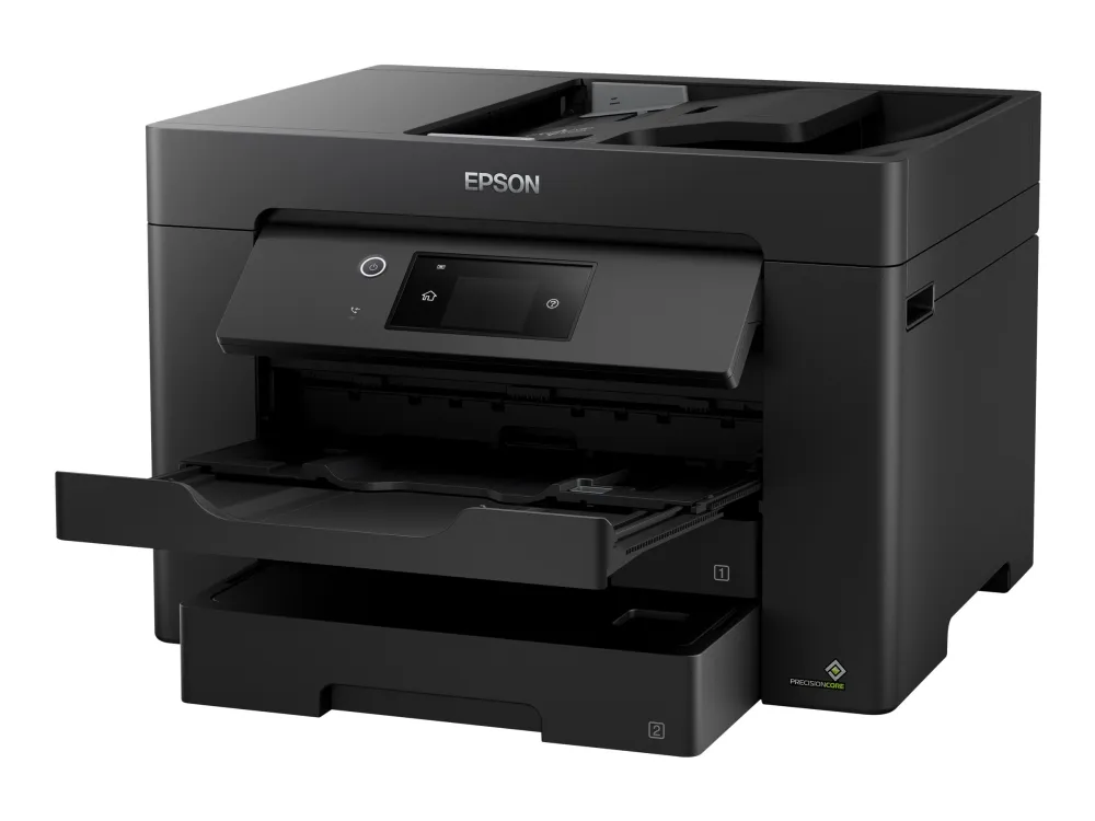 Epson WorkForce WF-7830DTWF - Multifunktionsprinter - farve - blækprinter - A3 (297 x 420 mm) (original) - A3 (medie) - op til 25 spm (udskriver) - 500 ark - 33.6 Kbps - USB 2.0, LAN, Wi-Fi(n)