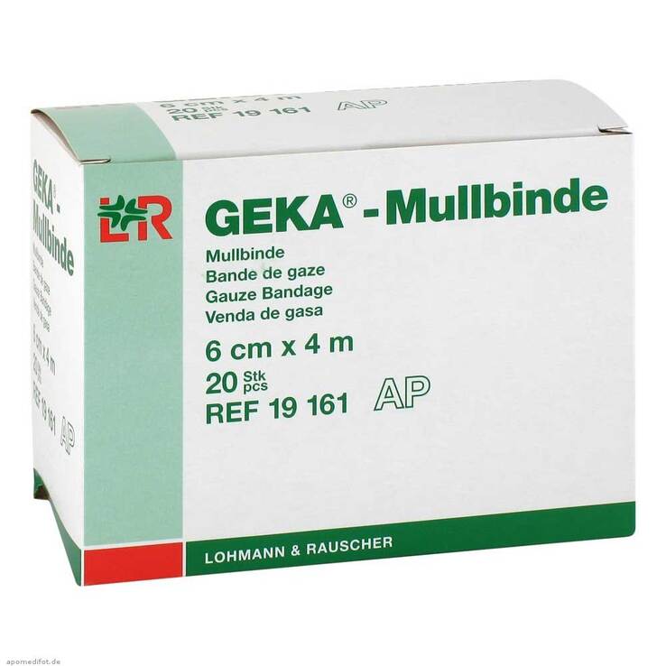 Mullbinden Geka 6cmx4m, 20 St