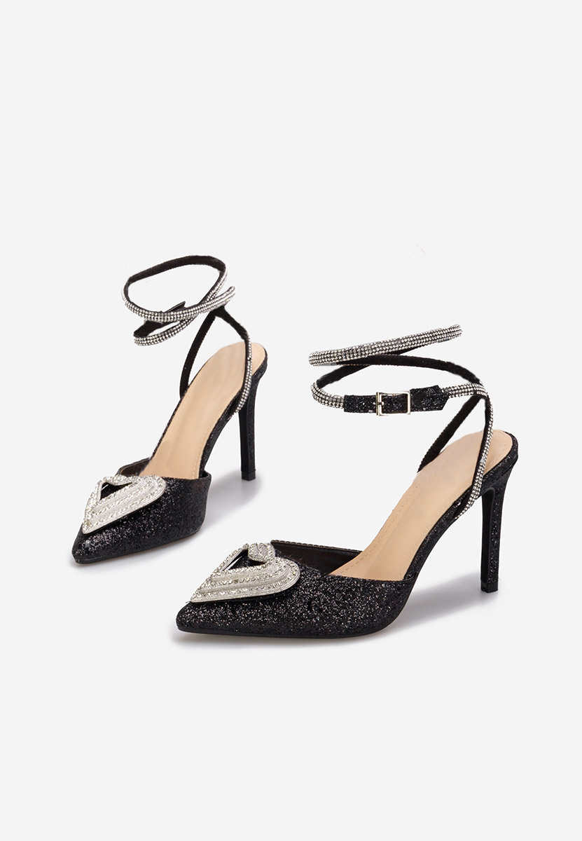 Chaussures élégantes à talon noirs Amaya