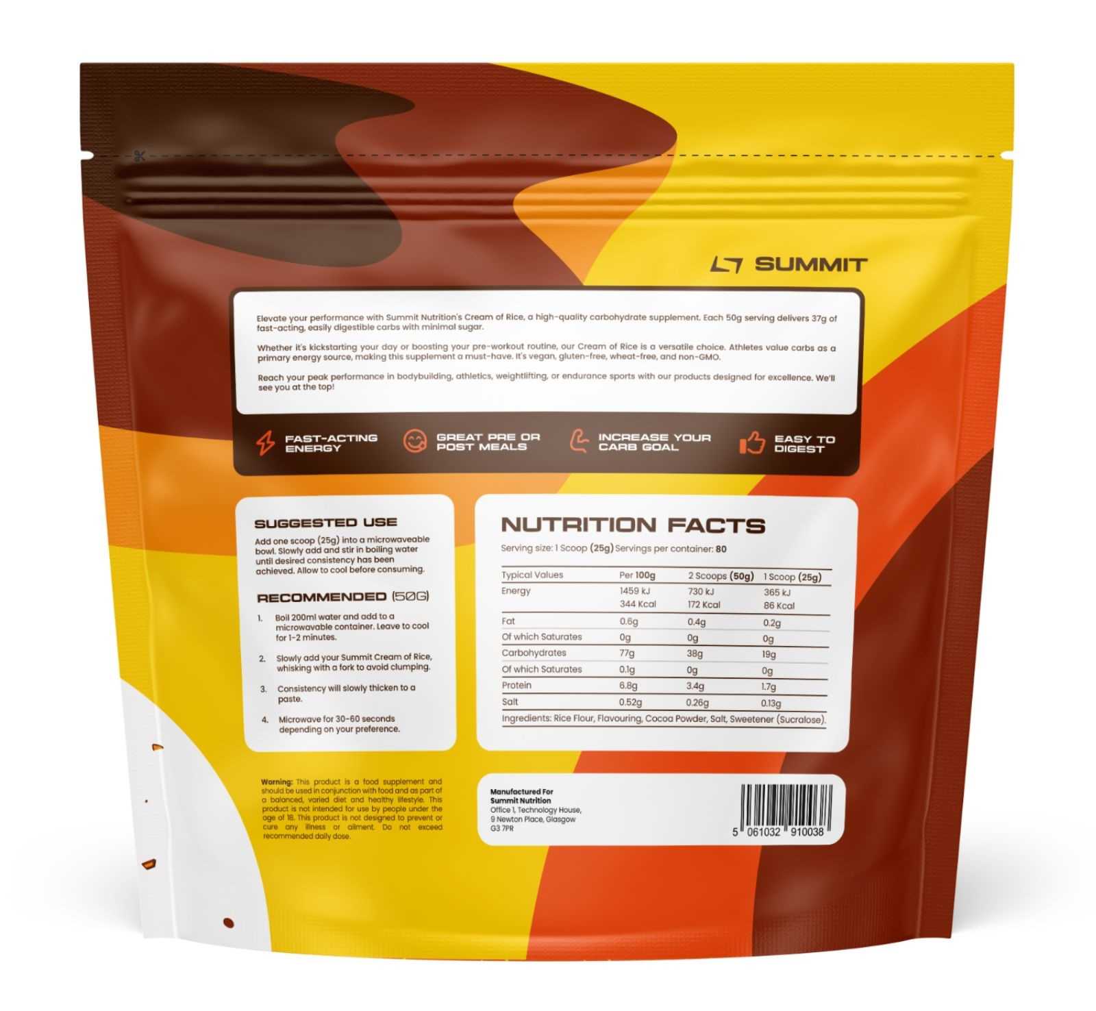 Creme de arroz SUMMIT 2kg