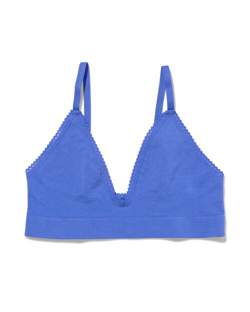 brassière sans couture bleu cobalt