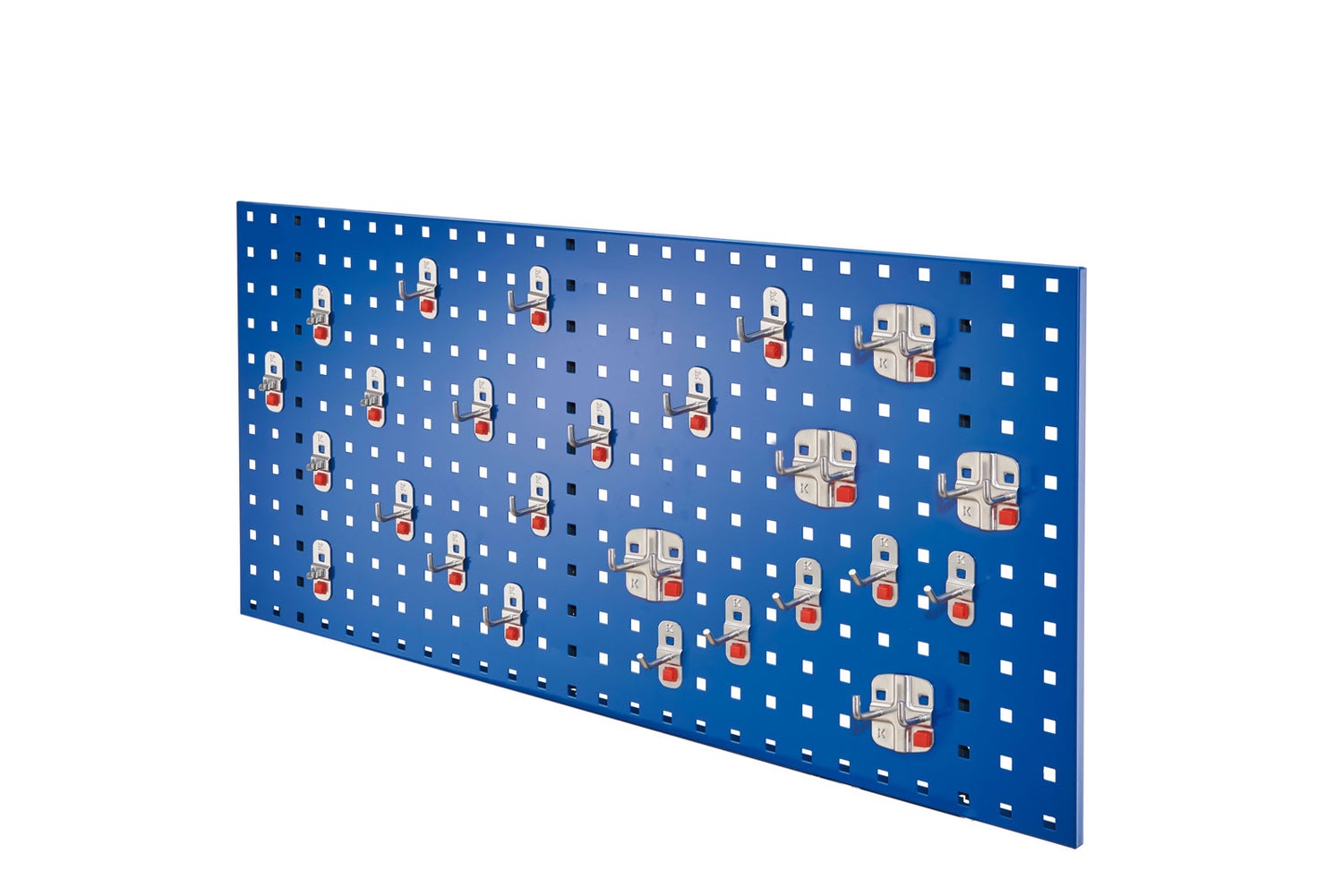 Kappes® RasterPlan by ABAX Starter Set #8 1x Geperforeerde plaat 1000x450mm 1x Gereedschapshouders assortiment 25-delig Gentiaanblauw RAL 5010