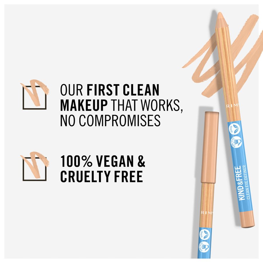 Rimmel London Kind & Free Clean Eyeliner Pencil 005 Creamy White 1,1g