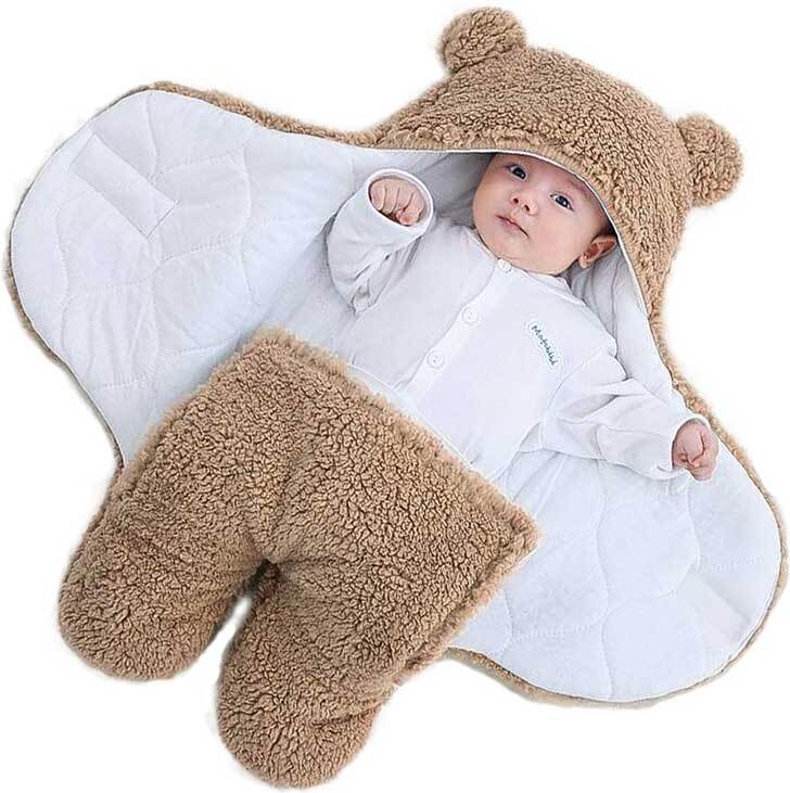 Unique Living baby slaapzak Teddy beige onesize