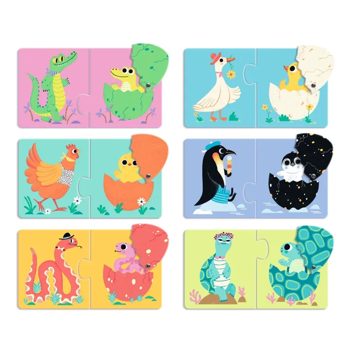 Djeco Puzzles duo-trio Oeufsrigolos