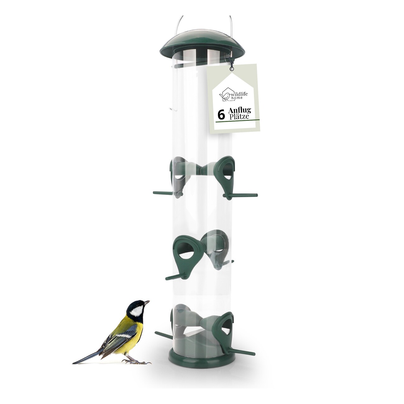 WILDLIFE HOME Körner Futtersäule mit XL-Futterteller