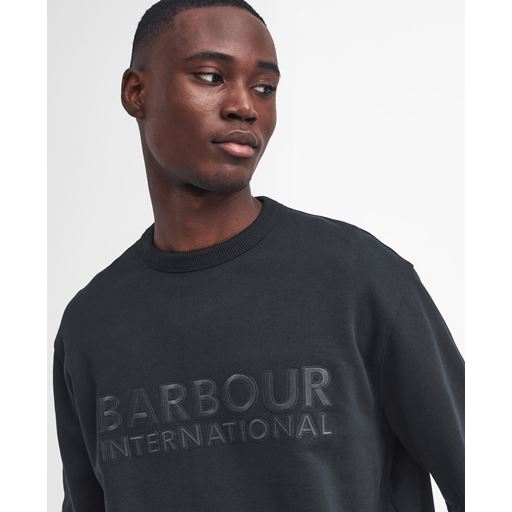 Barbour International Otis Logo Crew Neck Sweatshirt, Black, XXL