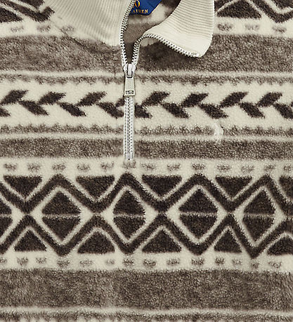 Polo Ralph Lauren Fleecepullover - Holiday - Creme/Braun m. Must