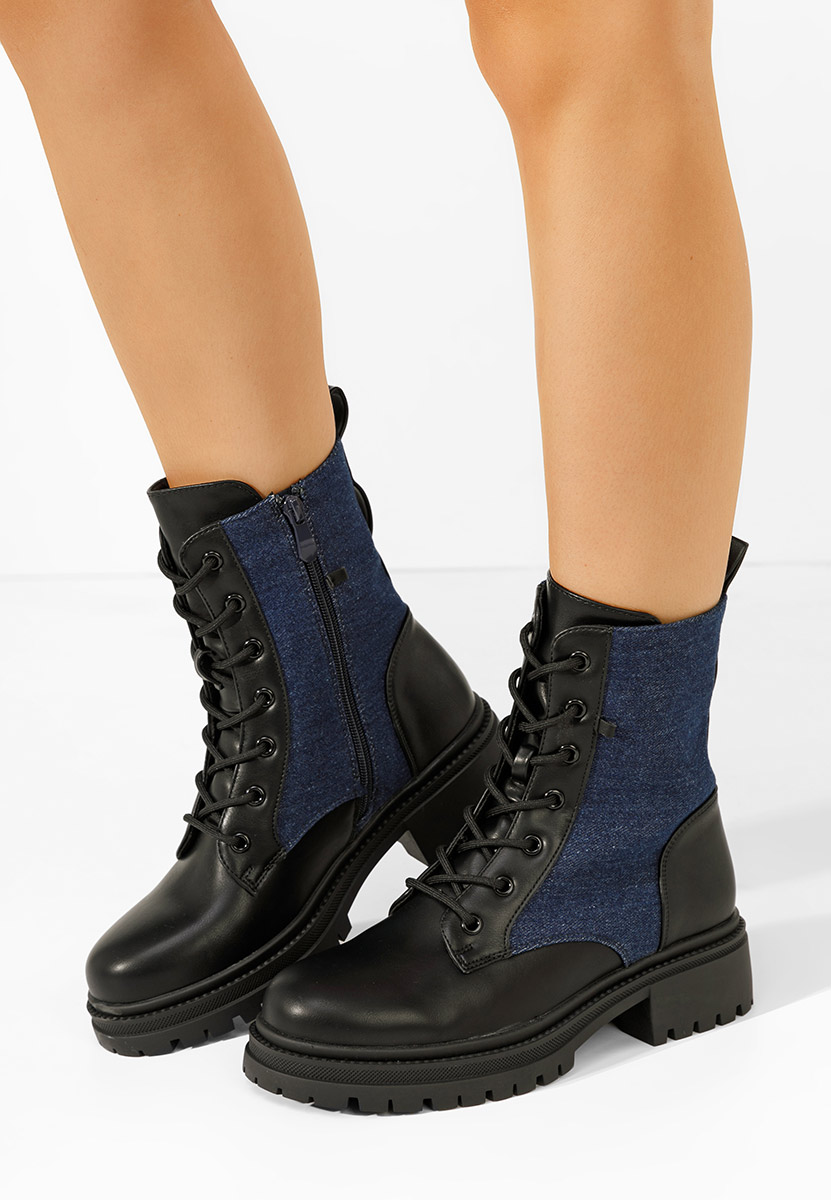 Bottines à lacets femme denim Hilary