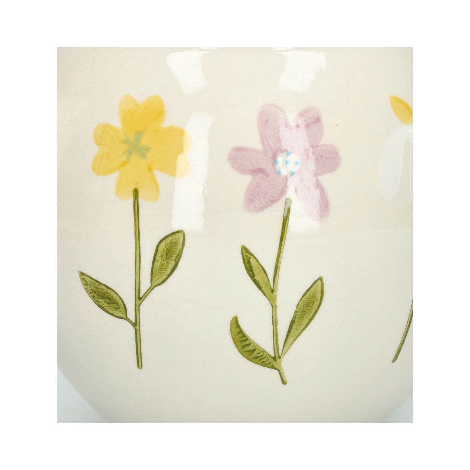 Theepot, steengoed, wilde bloemen, 1,3 liter
