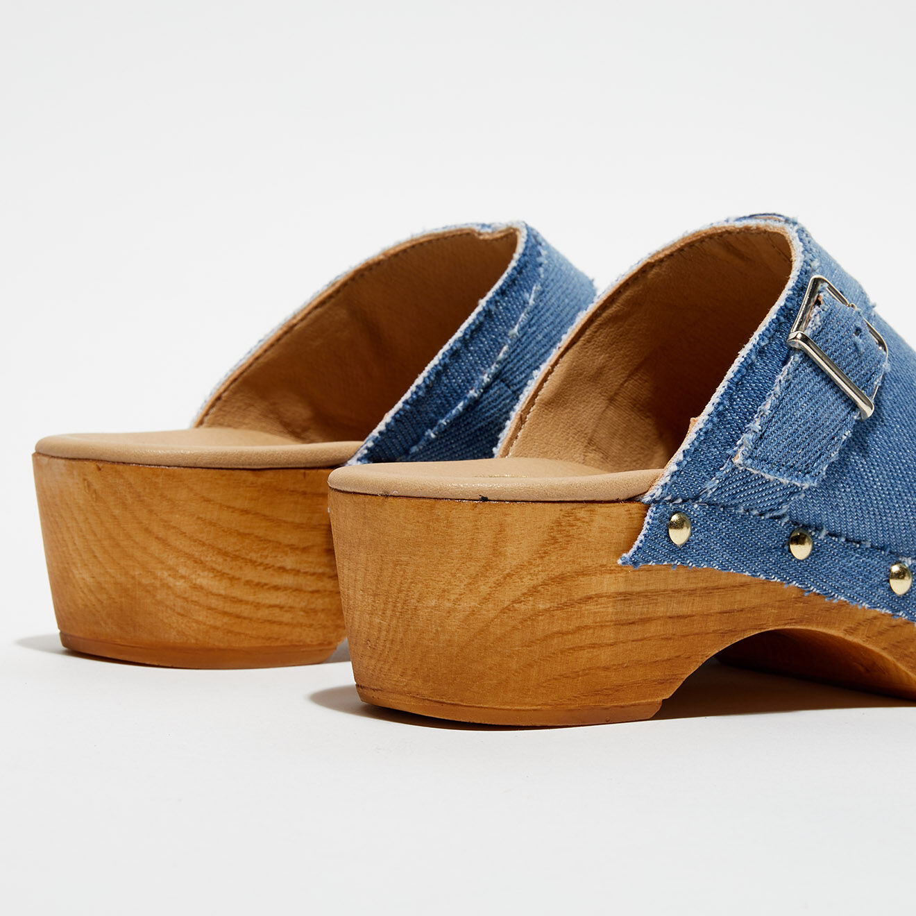 Apologie Studio Sabots Léa denim - Talon 5 cm