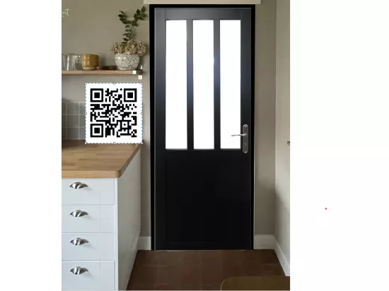 Bloc Porte Atelier Noir H204 X L73 Poussant Droite Côtes Tableau Gd Menuiseries