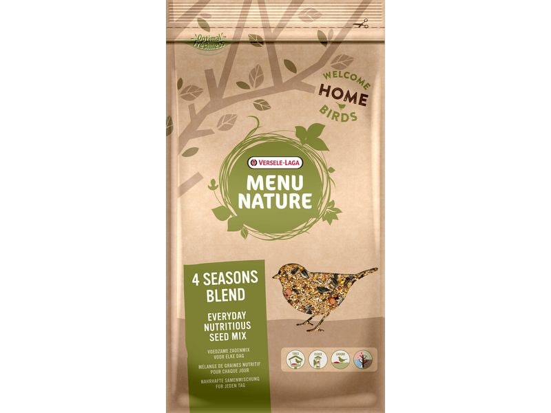 Versele Laga Vogelfutter Menu Nature 4 Seasons Blend, 4 kg Wildvogelfutter für das ganze Jahr