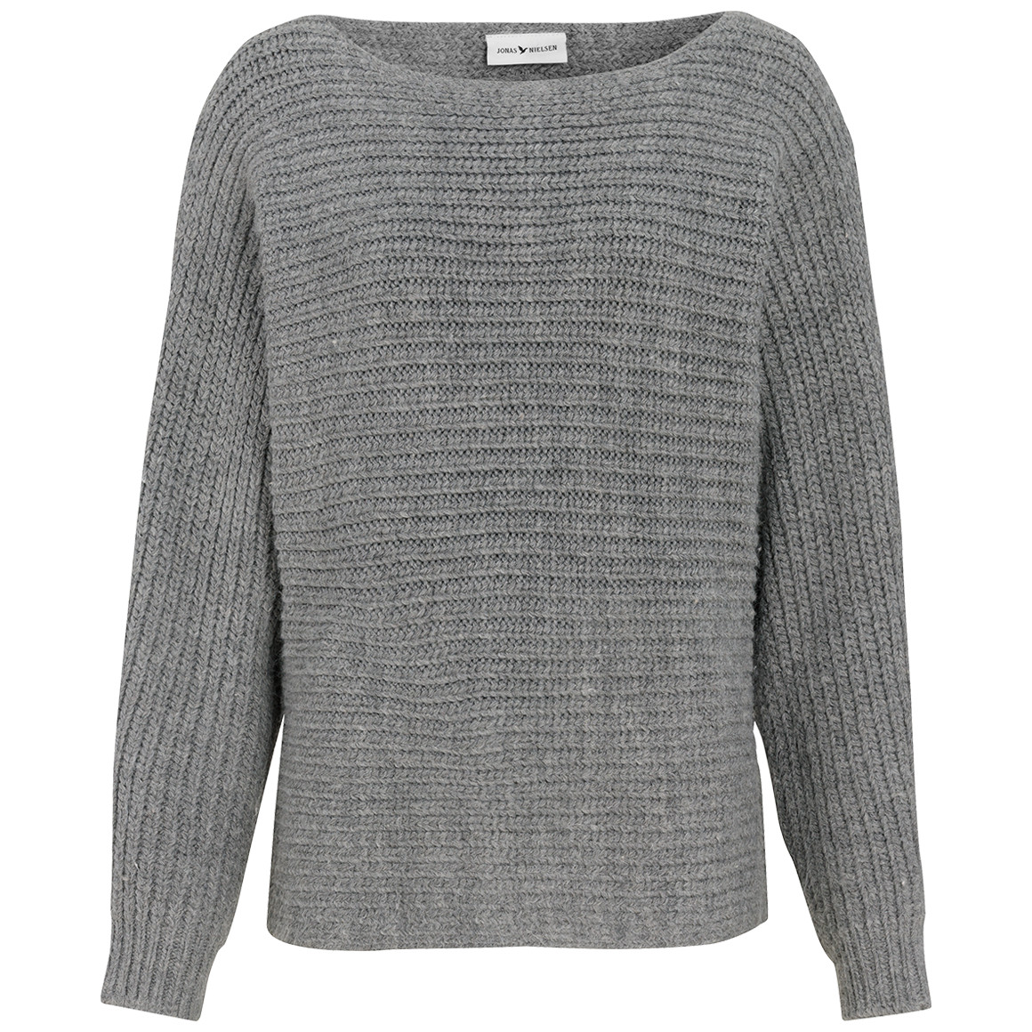 Jonas Nielsen Damen Strickpullover im Basic-Look grau