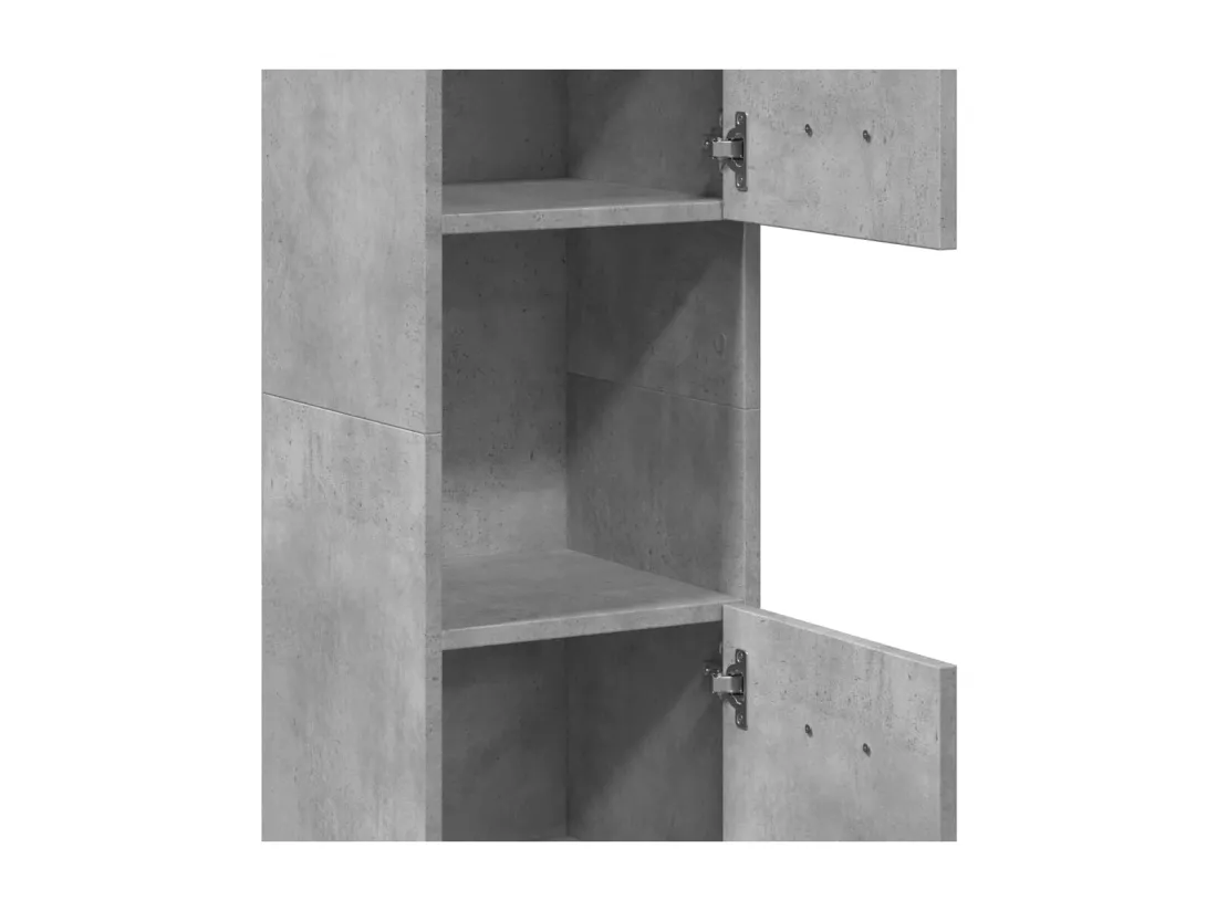 Armoire de salle de bain suspendue gris béton bois d'ingénierie