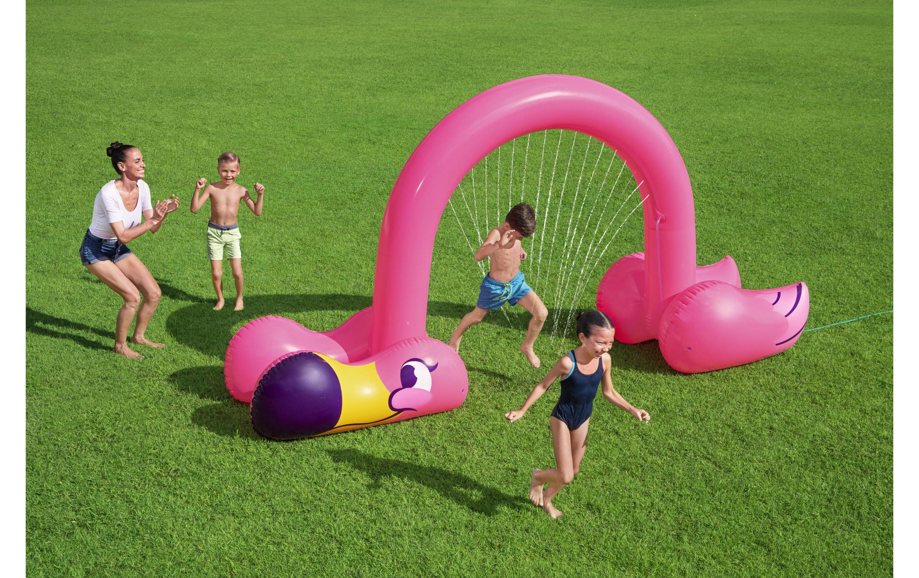 Jumbo Flamingo Sprinkler 340 x 110 x 193 cmWassersprinklerbogen zum Hindurchlaufen