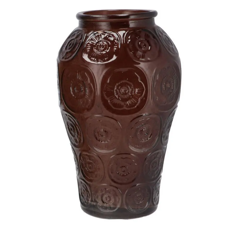 DK Design boeket vaas Circle - glas - donkerbruin - 15 x 25 cm