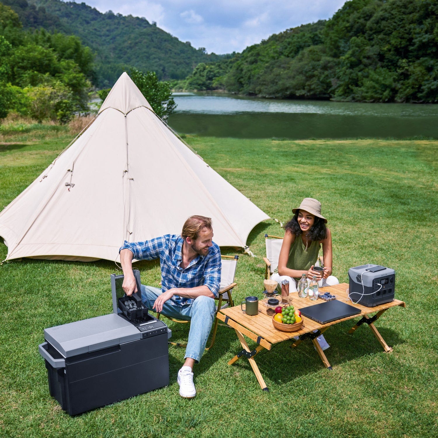 EcoFlow GLACIER + RIVER 2 Pro + 220W Bifaziales Solarpanel