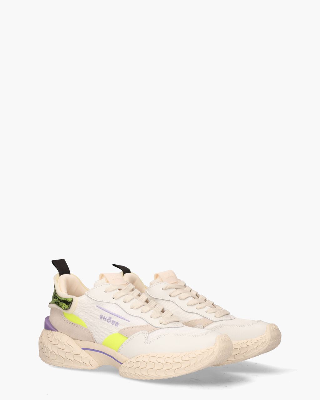 Ghoud Tyre Low Wit/Multicolor Damessneakers