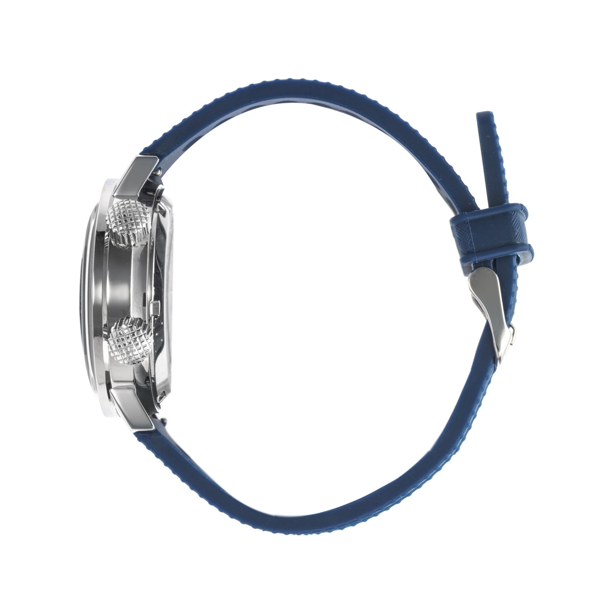 Montre Lip homme automatique acier bracelet silicone bleu